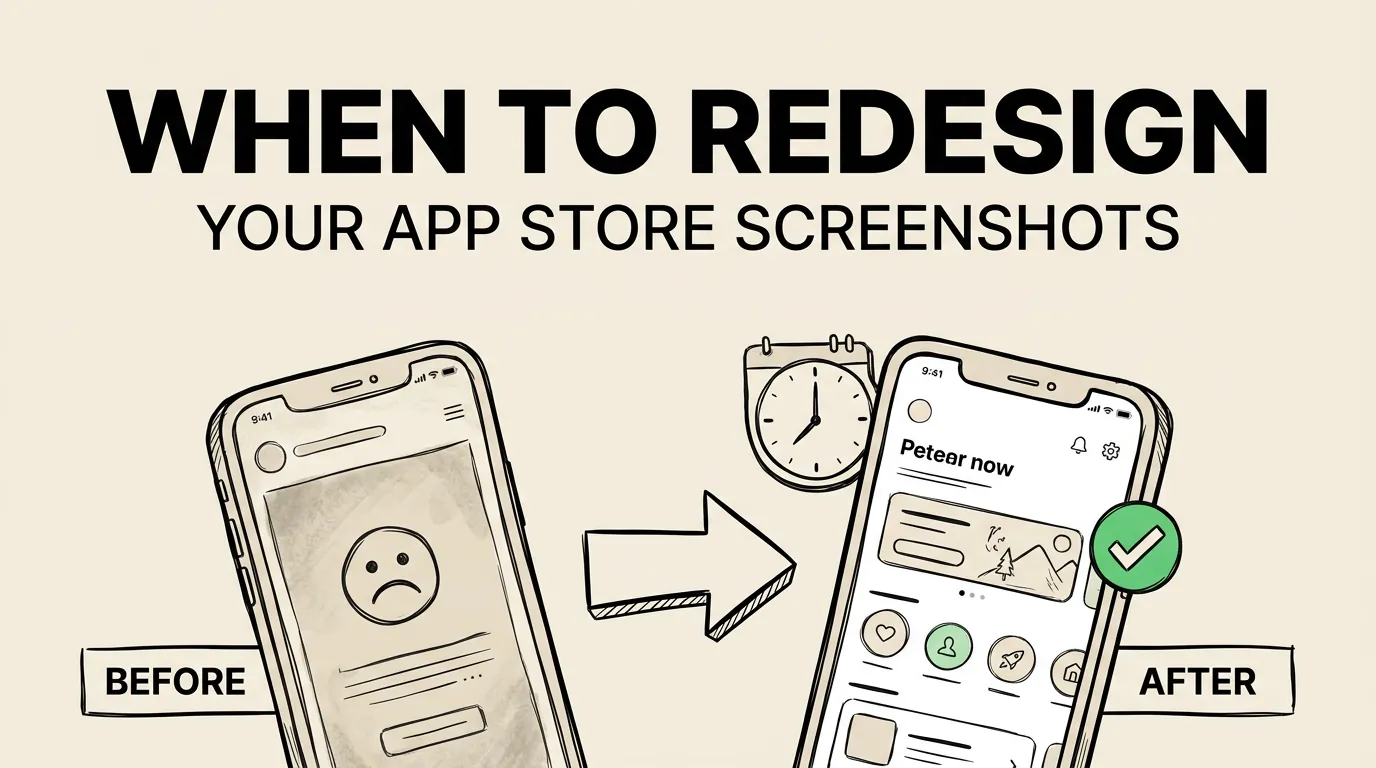 When to Redesign Your App Store Screenshots (And How to Do It Right)