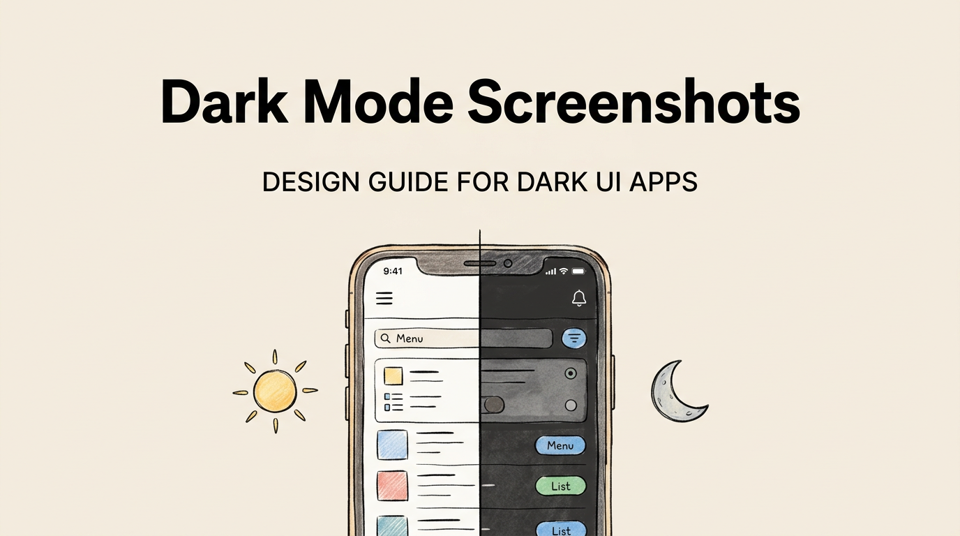 Dark Mode App Store Screenshots: Design Guide for Dark UI Apps